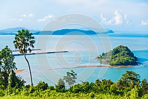 View point matsee with sea and mountain in chumphon province