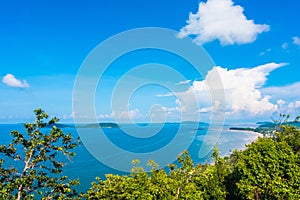 View point matsee with sea and mountain in chumphon province