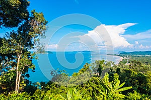 View point matsee with sea and mountain in chumphon province