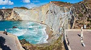 The view point over the Chiaia di Luna beach in the Ponza island, Lazio, Italy.