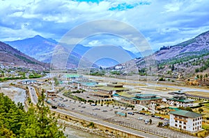 View Point Paro Airport Birds Eye view