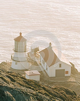 View of Point Reyes Lighthouse, at Point Reyes National Seashore, California