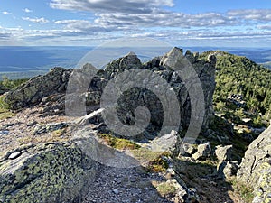 View point Weather station Â« Taganay-mountainÂ» . View from the top of the Far Taganay mountain.