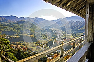 View point in Yamadera Temple