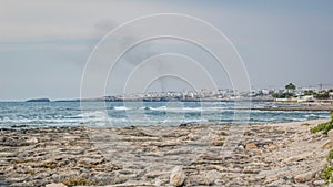 View of Polignano a Mare from the shore, Apulia, Italy