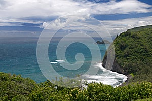 View from Pololu lookout, Big Island, Hawaii