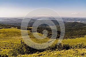 View from Polonina Wetlinska in the Bieszczady Mountains in Poland