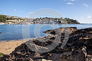 View of Polruan in Cornwall from across the River Fowey