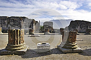 View of Pompeii ruins. Italy.