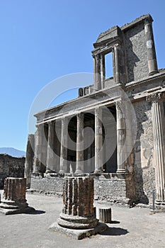 View of Pompeii ruins, Italy