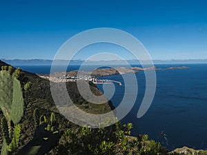 View of Ponta de Sao Lourenco and Island Ilheu da Cevada or Ilheu do Farol, the most easterly point on Madeira - seen photo