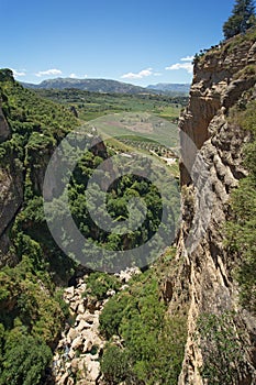 View from Ponte Nuevo the New Bridge in Ronda photo