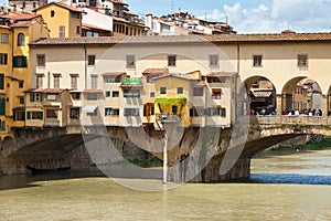 View of Ponte Vecchio bridge, Italy