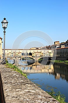 View at the Ponte Vecchio in Florence, Italy