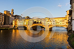 View of the Ponte Vecchio in Florence, Italy