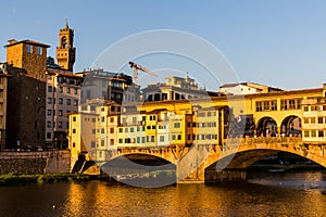 View of the Ponte Vecchio in Florence, Italy