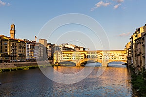 View of the Ponte Vecchio in Florence, Italy