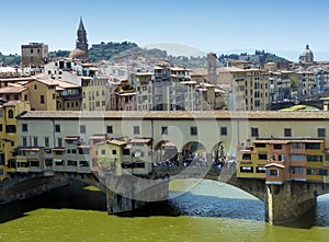 View of Pontevecchio in Florence. Tuscany, Italy