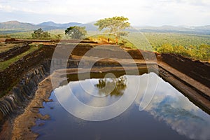 View from pool at Sigiriya Rock, Sri Lanka