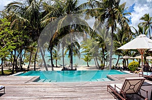 View from the pool to the Beach at the Bahamas