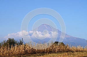 View of Popocatepetl volcan, Mexico photo