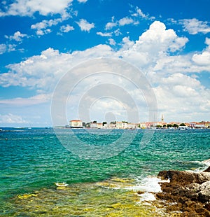 View of Porec from the Sea. Croatia Travel.