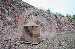 View into a porphyry mine. quarry industr.