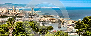 View on port of Barcelona photo