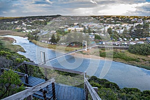 View of the Port Campbell Creek Pedestrian Bridge.