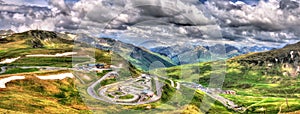 View of Port d'Envalira (2408 m) mountain pass