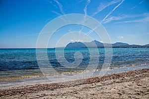 View from port de pollenÃÂ§a mallorca. Beach in Mallorca