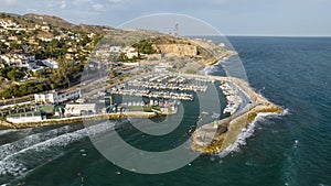 view of the port of El Candado in the city of Malaga, Spain photo