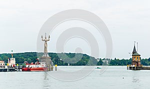 View of the port of Konstanz, Bodensee, Germany....IMAGE
