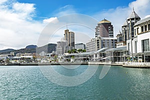 View of Port Louis Harbor,Port Louis waterfront,Mauritius,Africa