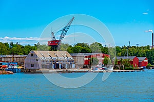 View of the port of Mariehamn, Finland