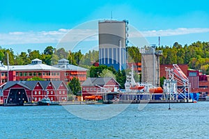 View of the port of Mariehamn, Finland