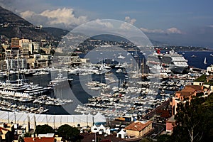 View of the port of Monte Carlo Monaco