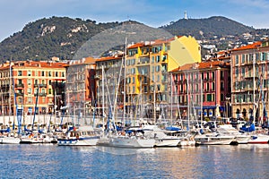 View on Port of Nice, France