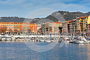 View on Port of Nice, French Riviera, France