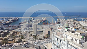 View of the port of Oran