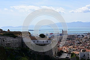 View of Port from Quartiere Castello, Cagliari, Sardinia, Italy photo