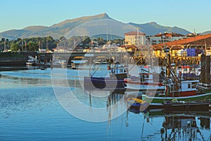 View of port of Saint Jean de Luz in the morning