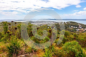 View of Port Stephens from the Gan Gan Lookout.