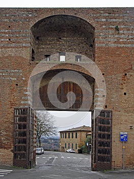 View on Porta San Marco Gate in Siena