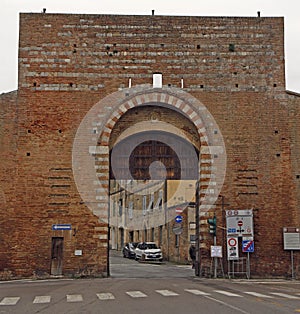 View on Porta San Marco Gate in Siena