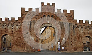 View on Porta Tufi Gate in Siena