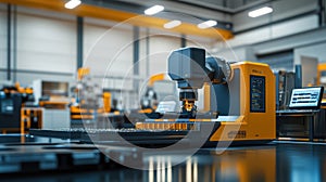 A view of a portable CNC machine setup in a microfactory featuring compact design capabilities and versatility in photo