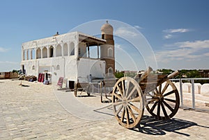 View of the portal upper terrace. The Ark. Bukhara. Uzbekistan