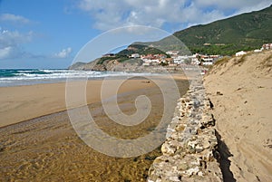 View of Portixeddu beach