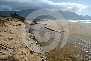 View of Portixeddu beach